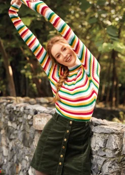 BTC Woodstock Wanderer Ribbed Turtleneck Winter Rainbow Online