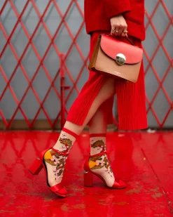 Year of the Dragon Sheer Crew Sock New