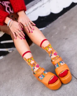 Year of the Snake Sheer Crew Sock New