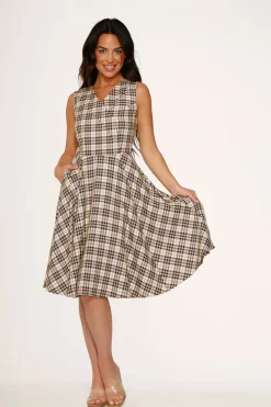 Yellow Plaid Swing Dress Discount