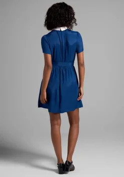 ModCloth Yes, Darling Fit and Flare Dress Blue Best