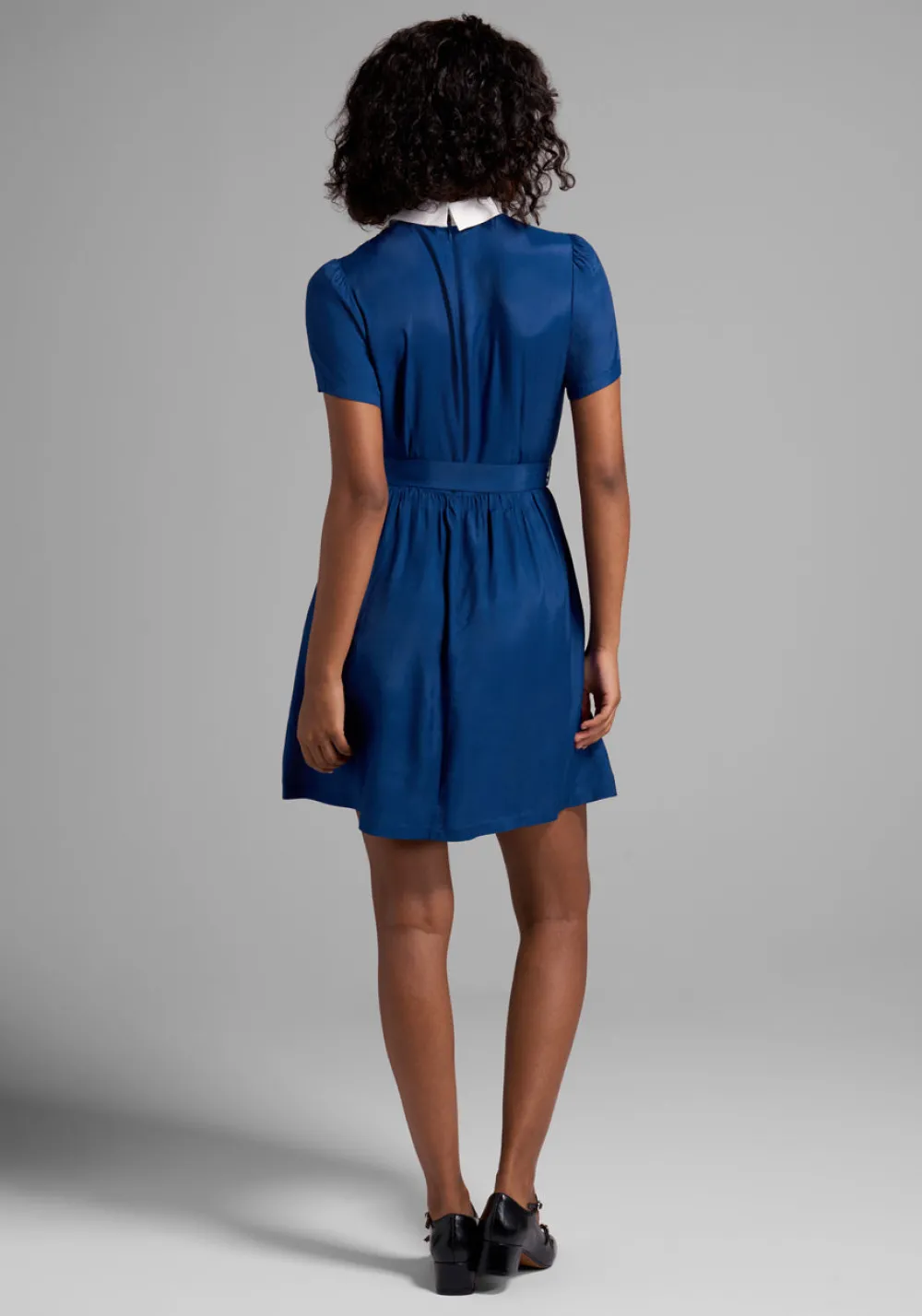 ModCloth Yes, Darling Fit and Flare Dress Blue Best