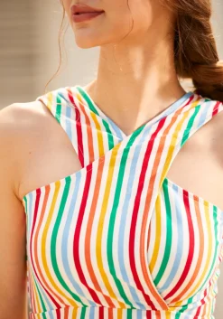 You've Yacht To Be Kidding Me Knit Midi Dress Rainbow Online